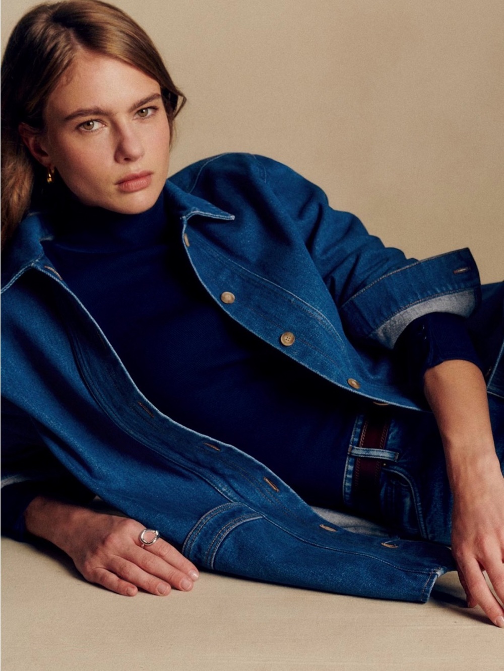 NWT Sezane Classic WILL Blue Denim Jacket - Picture 10 of 11